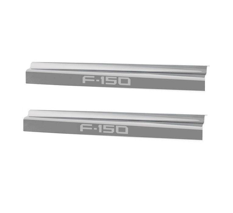 2021-2024 F150 SuperCab Genuine Ford OEM Polished Stainless 2pc Bottom Door Step Sill Plates