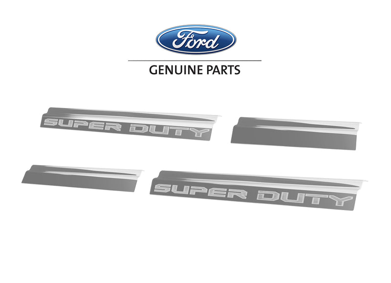 2023-2025 Super Duty Crew Cab OEM Polished Stainless 4pc Door Step Sill Plates