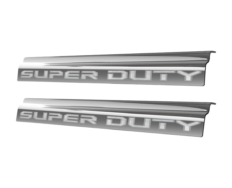 2023-2025 Super Duty 2-Door OEM Polished Stainless Door Step Sill Plates Pair