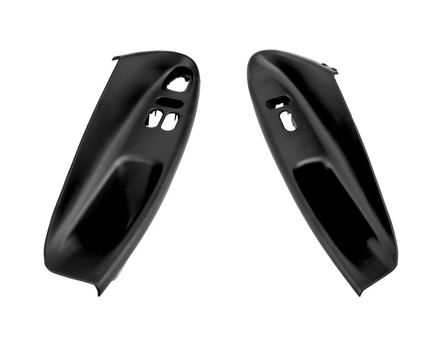 1994-2004 Mustang & Cobra Coupe Black Door Window Insert Panel Switch Housings Pair