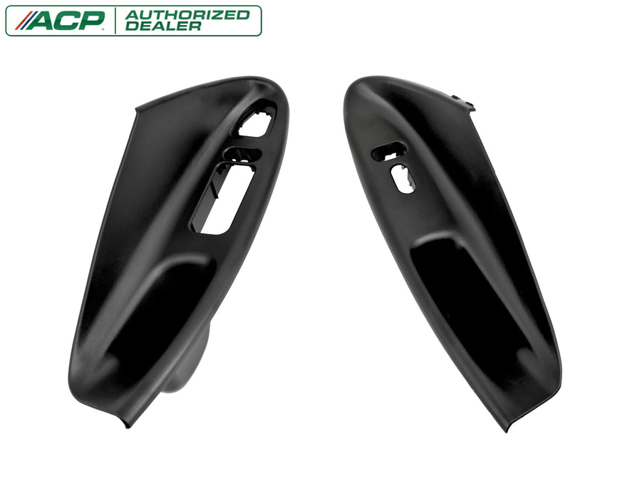 1994-2004 Mustang & Cobra Converible Black Door Window Insert Panel Switch Housings Pair