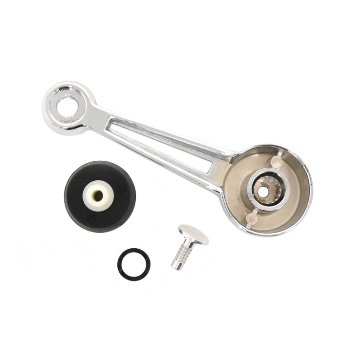 1968-1969 Ford Mustang Chrome Window Crank Handle & Black Knob