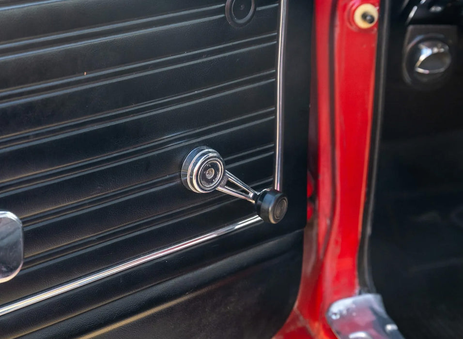 1968-1969 Ford Mustang Chrome Window Crank Handle & Black Knob