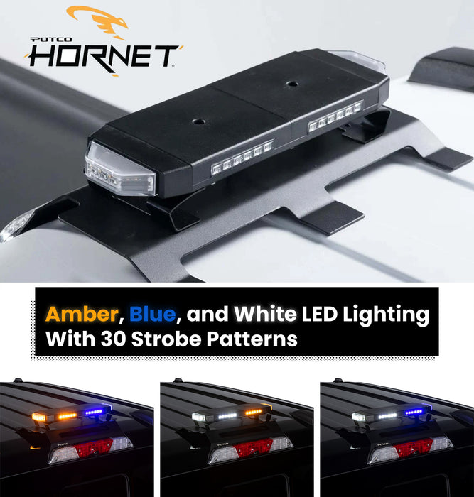 2015-2025 F-150 Putco 16" Hornet Roof Cab Strobe Amber Blue & White LED Lightbar