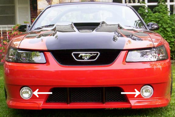 2003-2004 Mustang Cobra, 02-04 Focus SVT, 05-06 Escape Fog Lights w/ H10 LED Bulbs