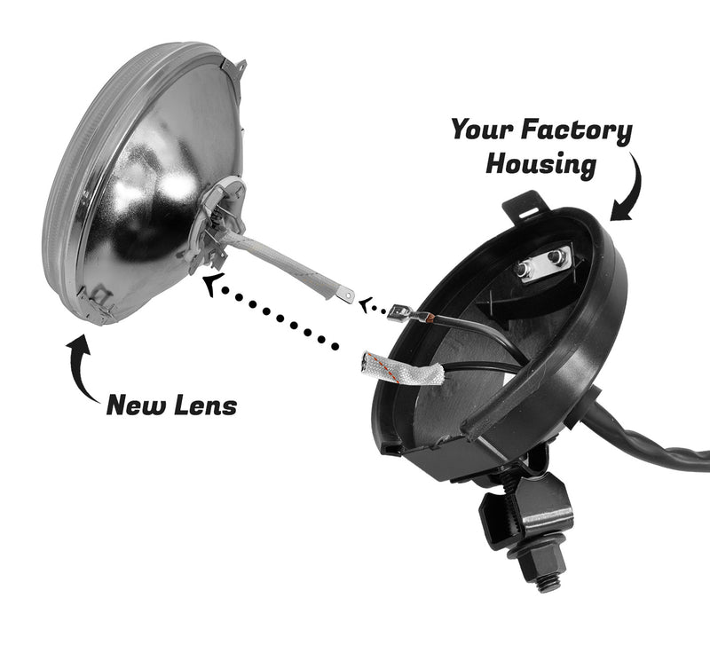 1987-1993 Mustang GT Euro Smoked Fog Lights Lenses & H3 Bulbs - Pair