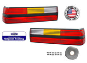 1984 Mustang SVO & 1993 Cobra Taillights Black Stripes & Install Hardware Kit
