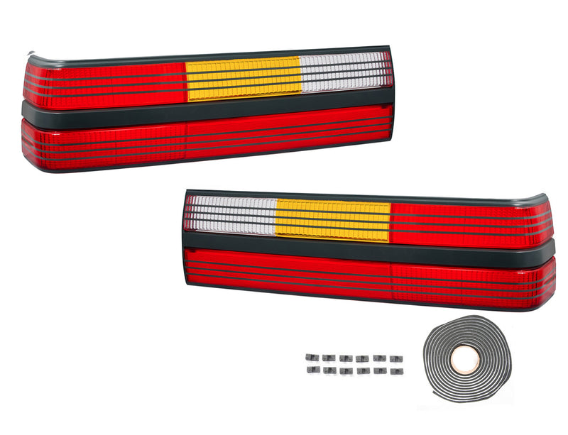 1984 Mustang SVO & 1993 Cobra Taillights Black Stripes & Install Hardware Kit