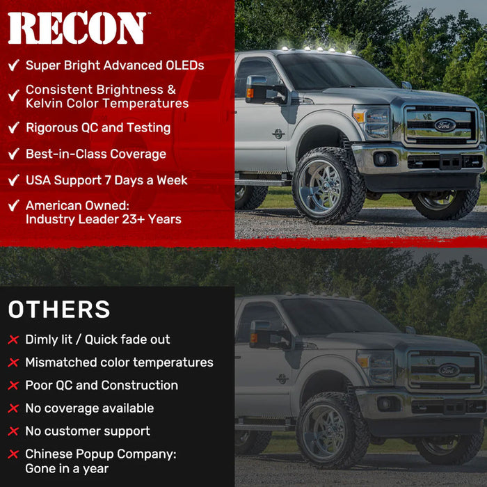 1999-2016 Ford Super Duty Bluetooth RGB LED Cab Roof Lights Smoked Lens