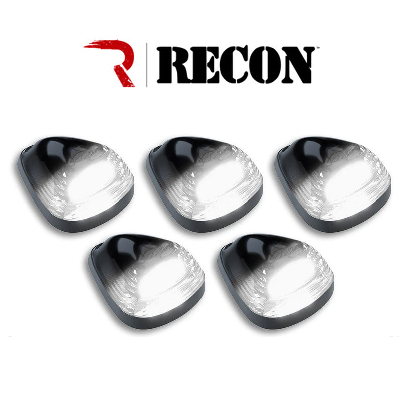 1999-2015 Ford Super Duty RECON Smoked Cab Roof White LED Lights Wiring Harness