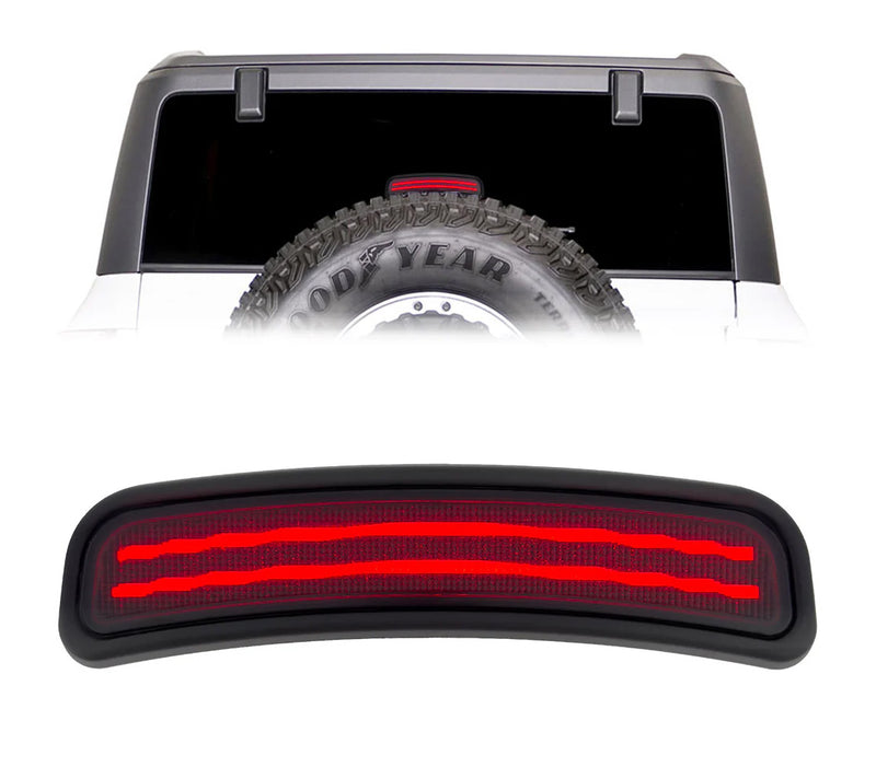 2021-2026 Ford Bronco RECON Smoked Rear Third 3rd Brake Light Lens w/ Red LEDs