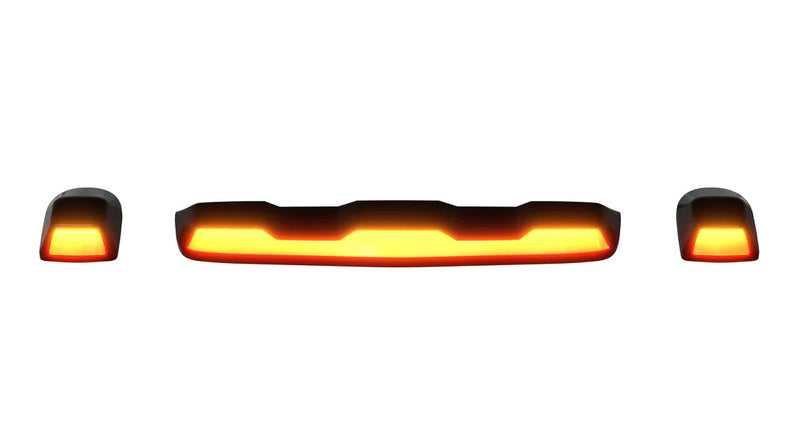2020-2024 Chevrolet SIlverado GMC Sierra Recon 3pc Amber OLED Cab Roof Lights