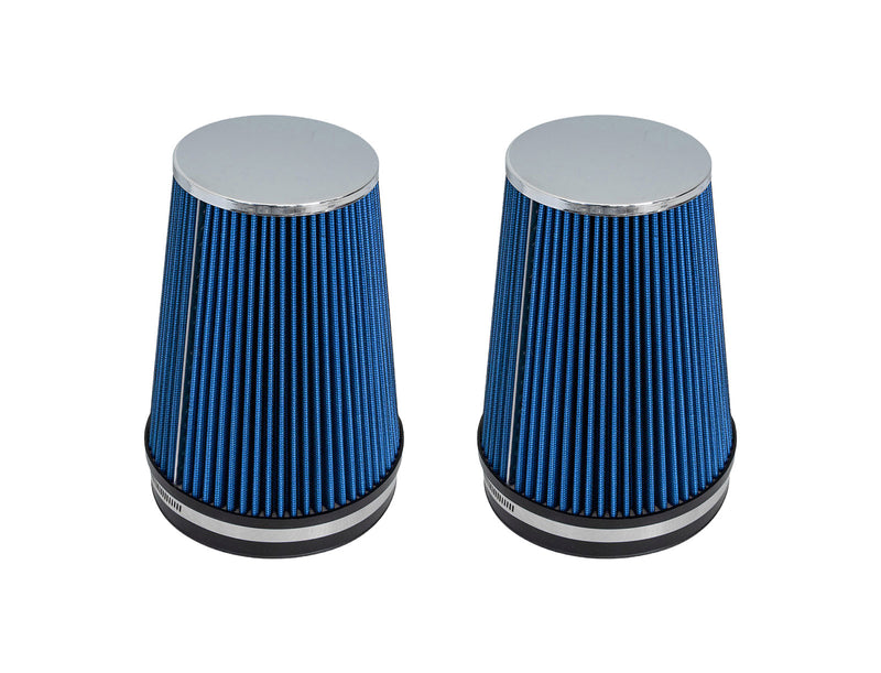 Blue Replacement High-Flow Dry Air Filters (Set of 2) for Roush Performance Cold Air Intakes
