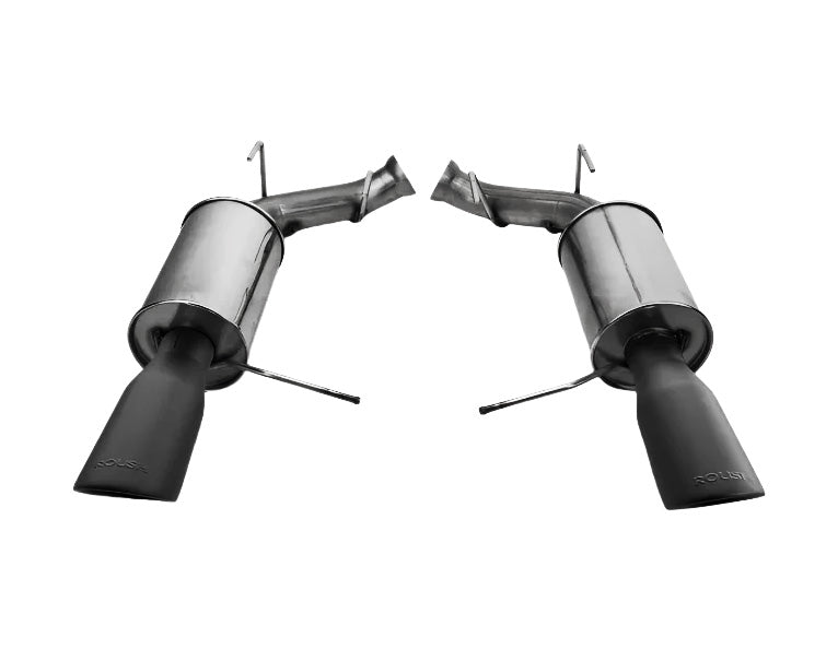2011-2014 Ford Mustang V6 3.7 3.7L Roush Axle Back Muffler Exhaust Kit Black Tips 421145-BLK