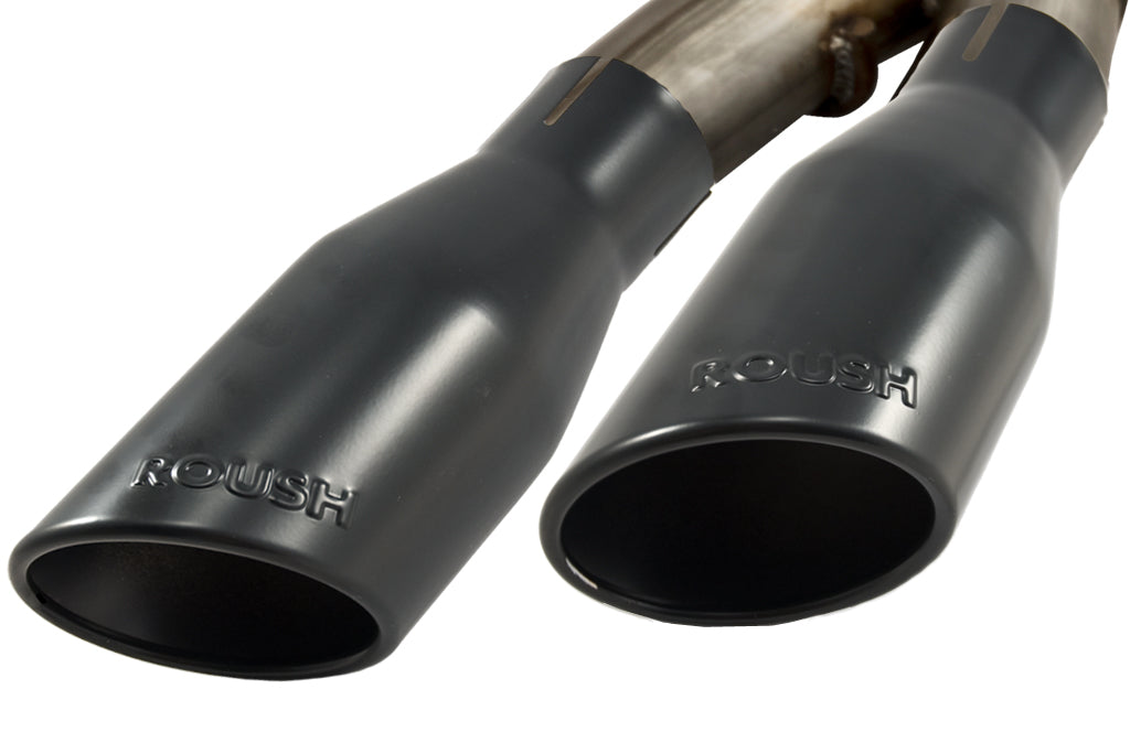 2010-2014 Ford F-150 Roush Cat-Back Side Exit Exhaust System Kit w/ Black Tips