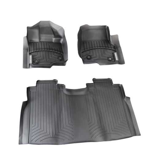 F-150 2015-2020 3pc Black All Weather Rubber Floor Mats