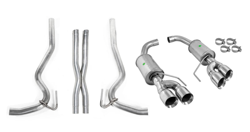 2018-2026 Mustang Coupe GT 5.0L Roush 422093 Cat Back Exhaust System with X Pipe