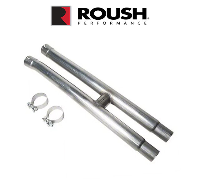 2015-2025 Ford Mustang 5.0 V8 Roush 422119 H-Pipe Stainless Steel Exhaust Resonator Delete