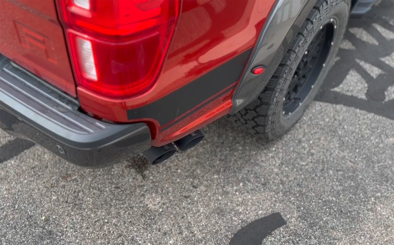 2019-2023 Ford Ranger 2.3L Roush 422179BLK Cat Back Side Exit Exhaust System Kit w/ Black Tips