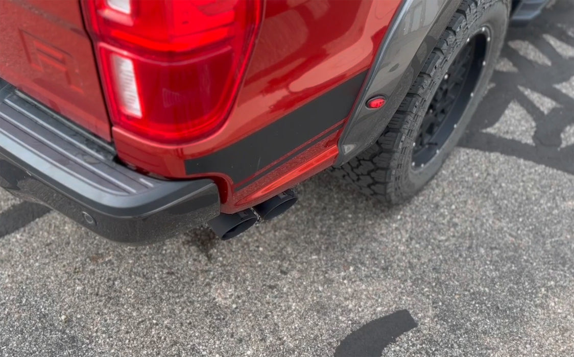 2019-2023 Ford Ranger 2.3L Roush 422179BLK Cat Back Side Exit Exhaust System Kit w/ Black Tips