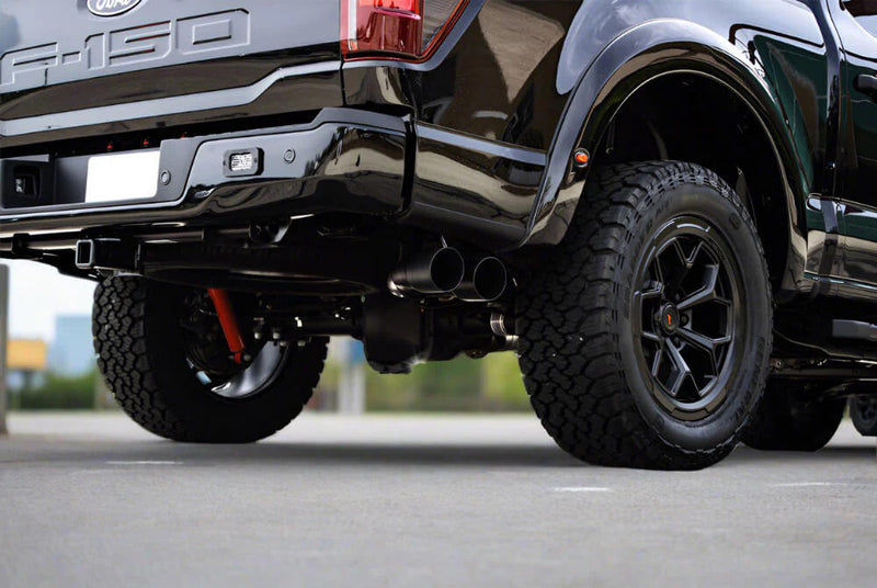 2021-2026 F-150 Roush 422264-BLK Side Exit Cat Back Exhaust System w/ Black Tips
