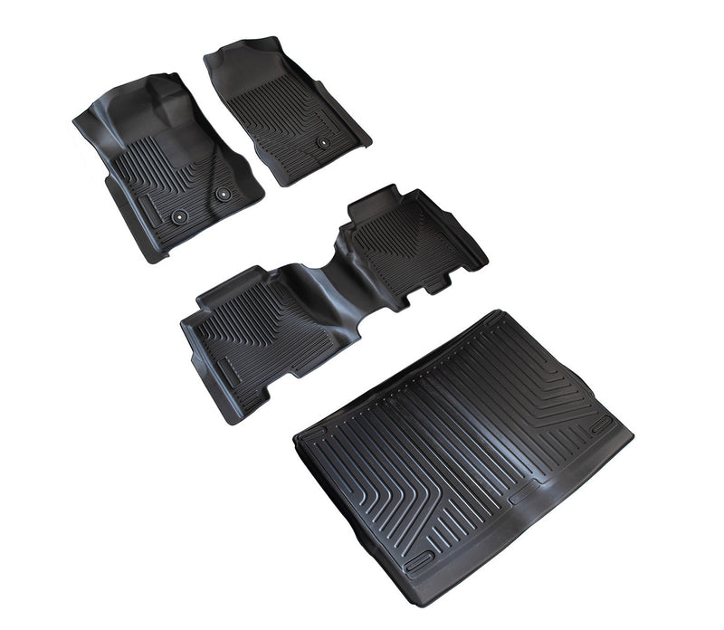 2021-2026 Bronco 4-Door Roush Front, Rear & Cargo 4pc Rubber Floor Mat Liners