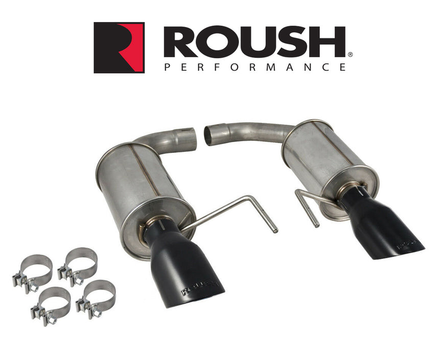 2024 Ford Mustang Roush 422333-BLK Axle Back Exhaust System 4" Black Tips