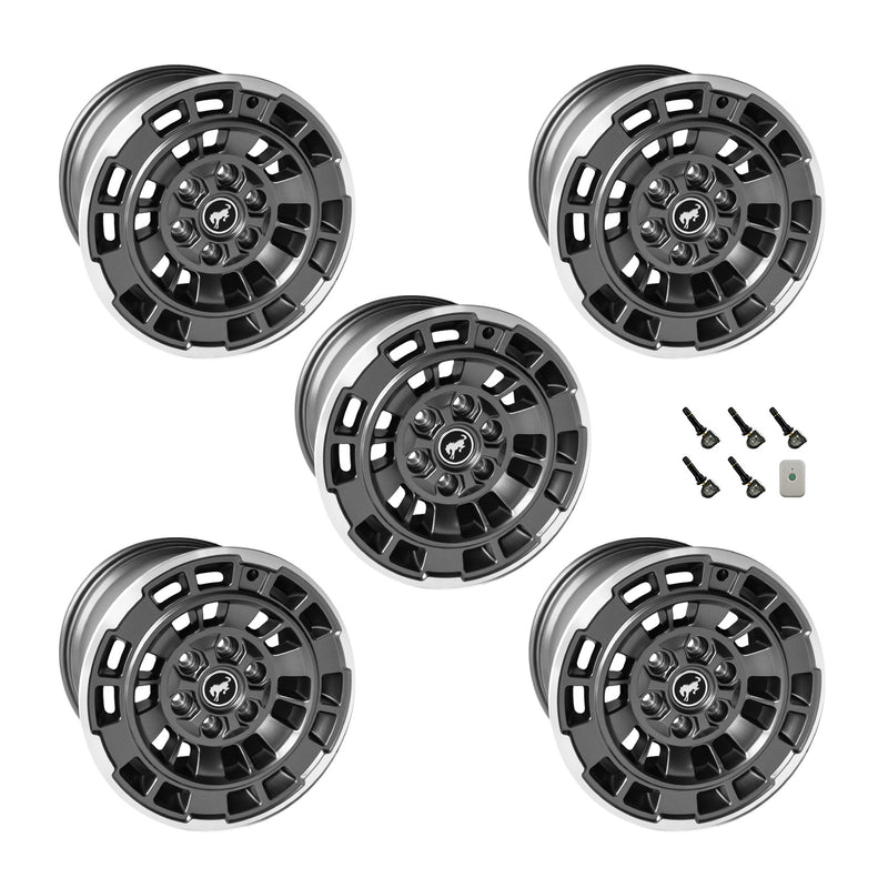 2021-2026 Ford Bronco OEM M-1007K-P1785MBM 17 x 8.5 Wheel Kit - Matte Black