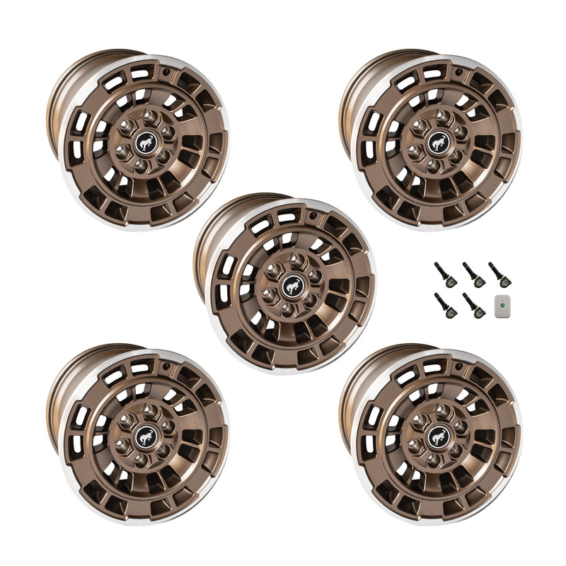 2021-2026 Ford Bronco OEM M-1007K-P1785BRN 17 x 8.5 Wheel Kit - Sinister Bronze