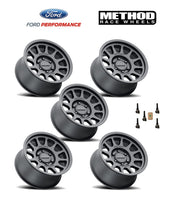 2021-2025 Ford Bronco OEM M-1007K-M1785MB 5pc Method Bead Grip Wheels & TPMS Kit