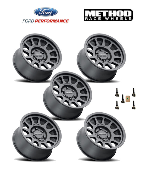 2021-2025 Ford Bronco OEM M-1007K-M1785MB 5pc Method Bead Grip Wheels & TPMS Kit