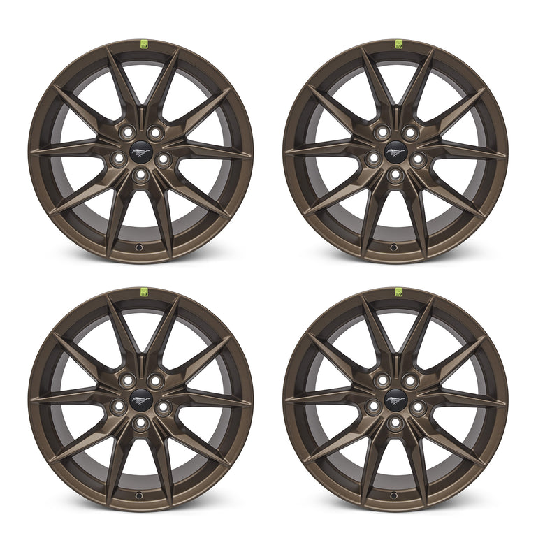 2015-2026 Ford Mustang GT Dark Horse OEM Staggered Sinister Bronze Wheels 19" x 9.5" & 10"