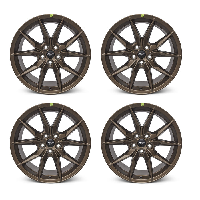 2015-2026 Ford Mustang GT Dark Horse OEM Staggered Sinister Bronze Wheels 19" x 9.5" & 10"