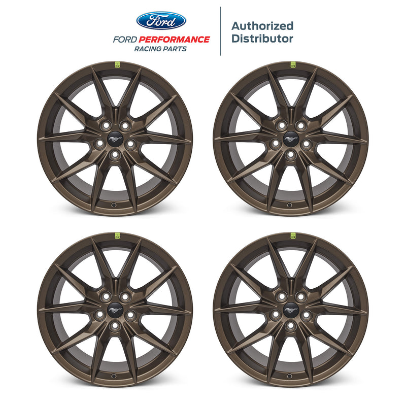 2015-2026 Ford Mustang GT Dark Horse OEM Staggered Sinister Bronze Wheels 19" x 9.5" & 10"