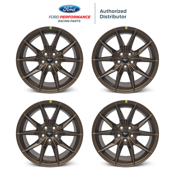 2015-2026 Ford Mustang GT Dark Horse OEM Staggered Sinister Bronze Wheels 19" x 9.5" & 10"