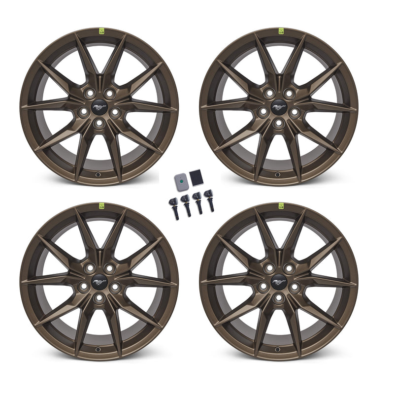 2015-2026 Ford Mustang GT Dark Horse OEM M-1007K-DHSB Staggered Sinister Bronze Wheels 19" x 9.5" & 10"