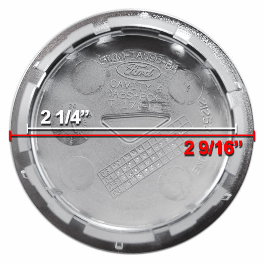 2005-2014 Mustang Ford Racing M-1096-FR1 Wheel Center Caps Chrome - Set of 4