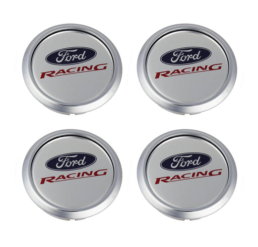 2005-2014 Mustang Ford Racing M-1096-FR1 Wheel Center Caps Chrome - Set of 4