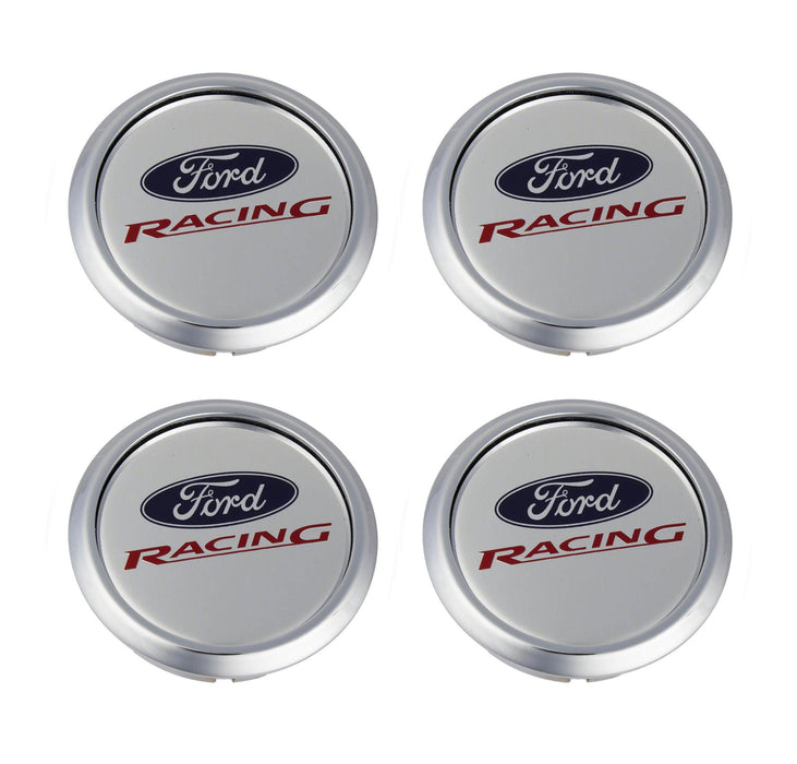 2005-2014 Mustang Ford Racing M-1096-FR1 Wheel Center Caps Chrome - Set of 4