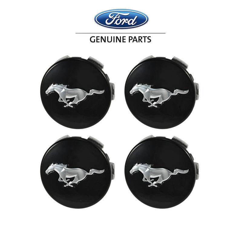 2015-2026 Mustang OEM FR3Z-1130-C Black w Chrome Running Horse Wheel Center Caps