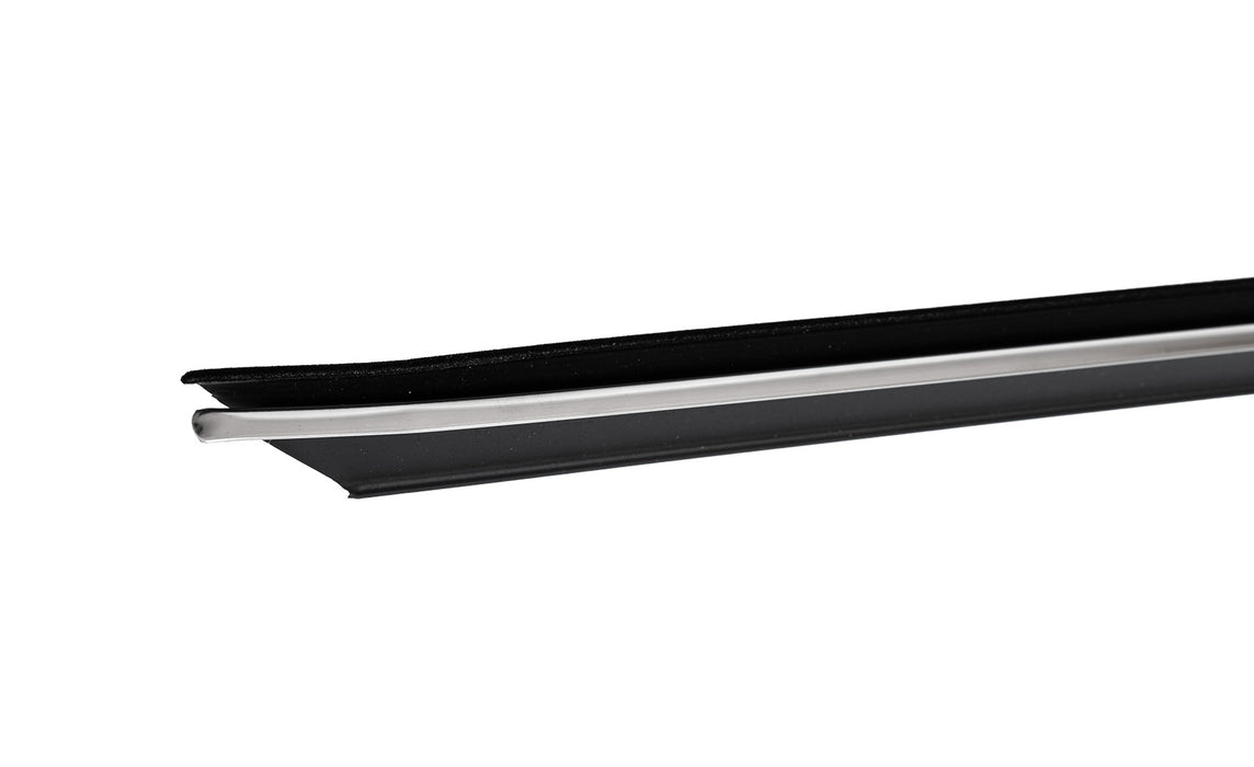 1981-1993 Mustang Inner Door Panel Weatherstrip Rubber Beltline w/ Chrome Bead