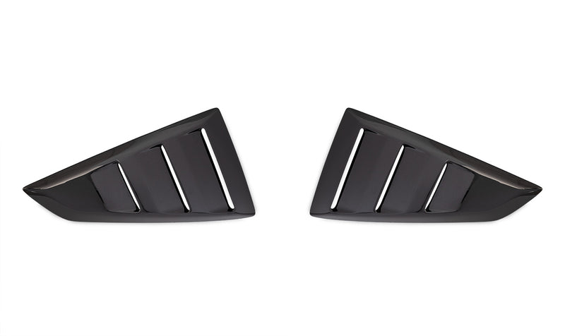 2024-2025 Mustang OEM VPR3Z-63280B10-B Gloss Black Quarter Window Louvers Pair