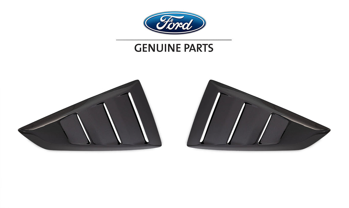 2024 Mustang Genuine Ford OEM VPR3Z-63280B10-B Gloss Black Quarter Window Louvers Pair