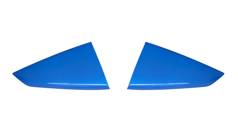 2024-2025 Ford Mustang OEM Grabber Blue AE Quarter Window Side Scoop Louvers Pr