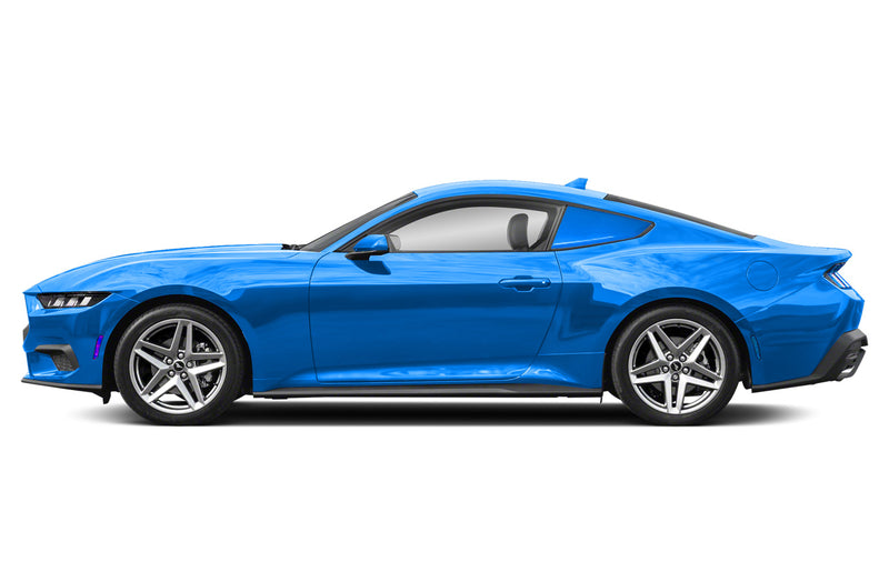 2024-2025 Ford Mustang OEM Grabber Blue AE Quarter Window Side Scoop Louvers Pr