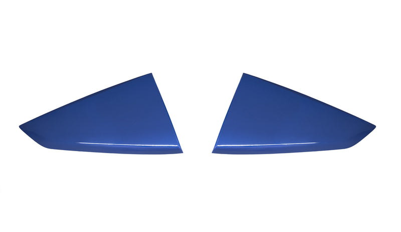 2024 Ford Mustang OEM Atlas Blue B3 Quarter Window Side Scoop Louvers Pair