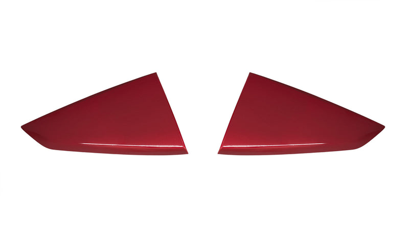 2024 Ford Mustang OEM Lucid Red D4 Quarter Window Side Scoop Louvers Pair