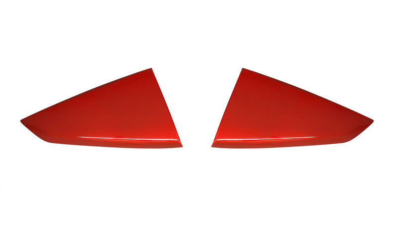 2024-2025 Ford Mustang OEM Race Red PQ Quarter Window Side Scoop Louvers Pair