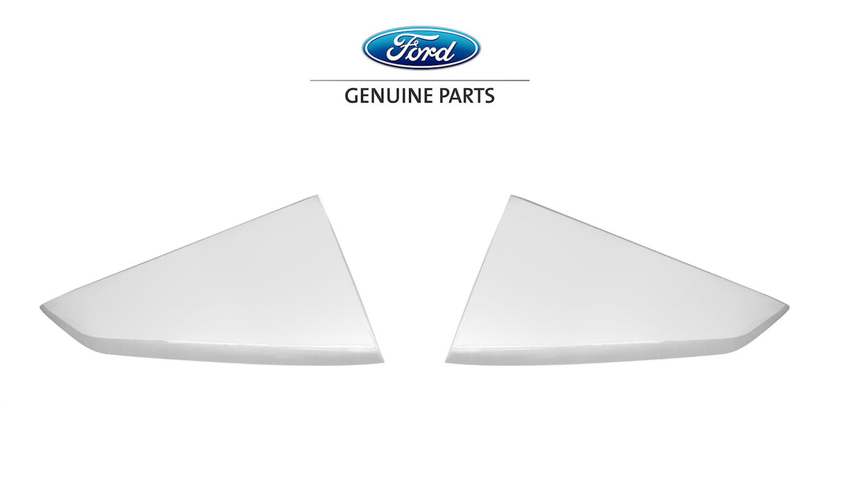 2024 Mustang Genuine Ford OEM VPR3Z-63280B10-AM Oxford White YZ Quarter Window Louvers Pair