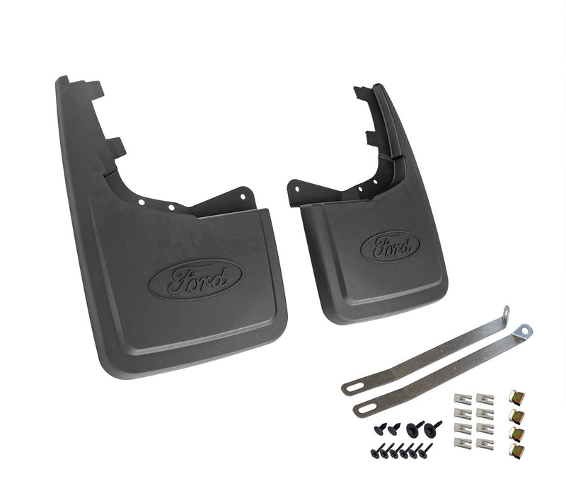 2021-2026 Ford F-150 OEM ML3Z-16A550-BA Black Rear Mud Flaps Splash Guards